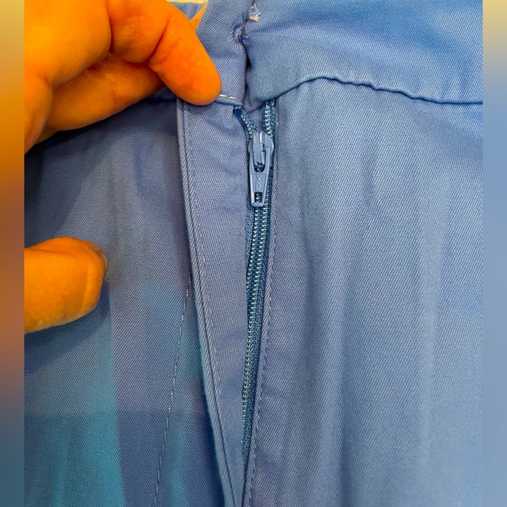 Talbots CURVY Blue Skimmer Capri Peddle Pusher Pants NWT Button Detail - Picture 4 of 14